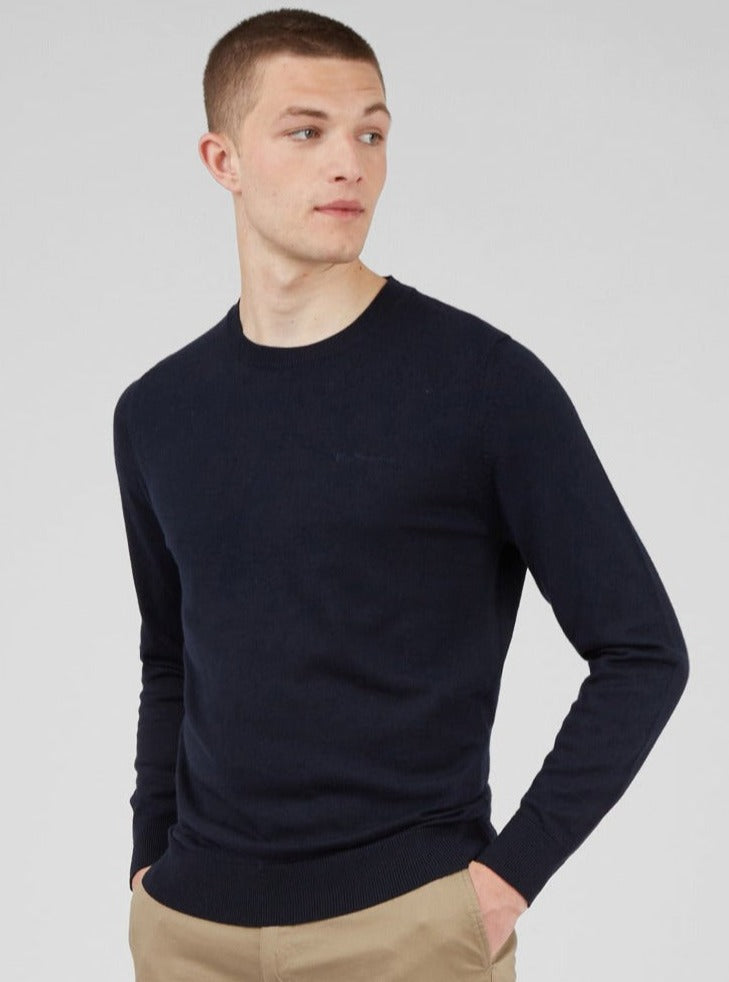 Knitwear Ben Sherman Signature Crewneck Bleu Marine | ZOG-29867685